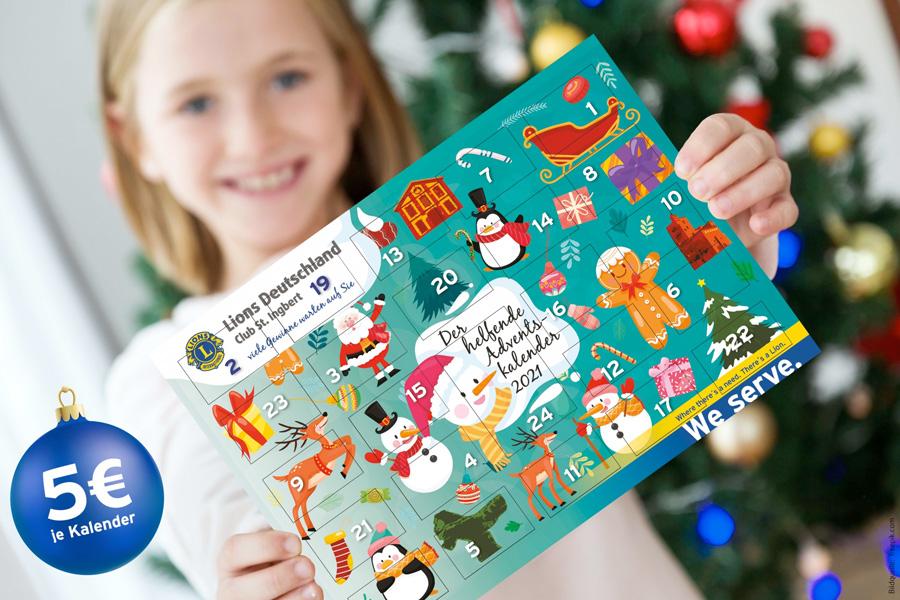 Kind mit Lions-Adventskalender